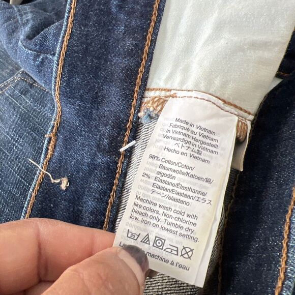 Madewell Womens 32 Fair Trade Dark Wash Classic‎ Stretch Skinny Flare Jean - Picture 11 of 11